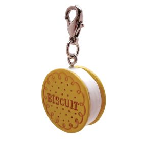 Poly 3 D Yummy Biscuit Charm (Color: Yellow, size: 3/4" x 3/4" x 3/8")